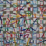 Building Block #5, Acrylic on Canvas, 8"x8", 2009 (Detail)