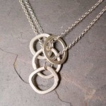 Sterling Silver Infinity Circle Layered Necklace